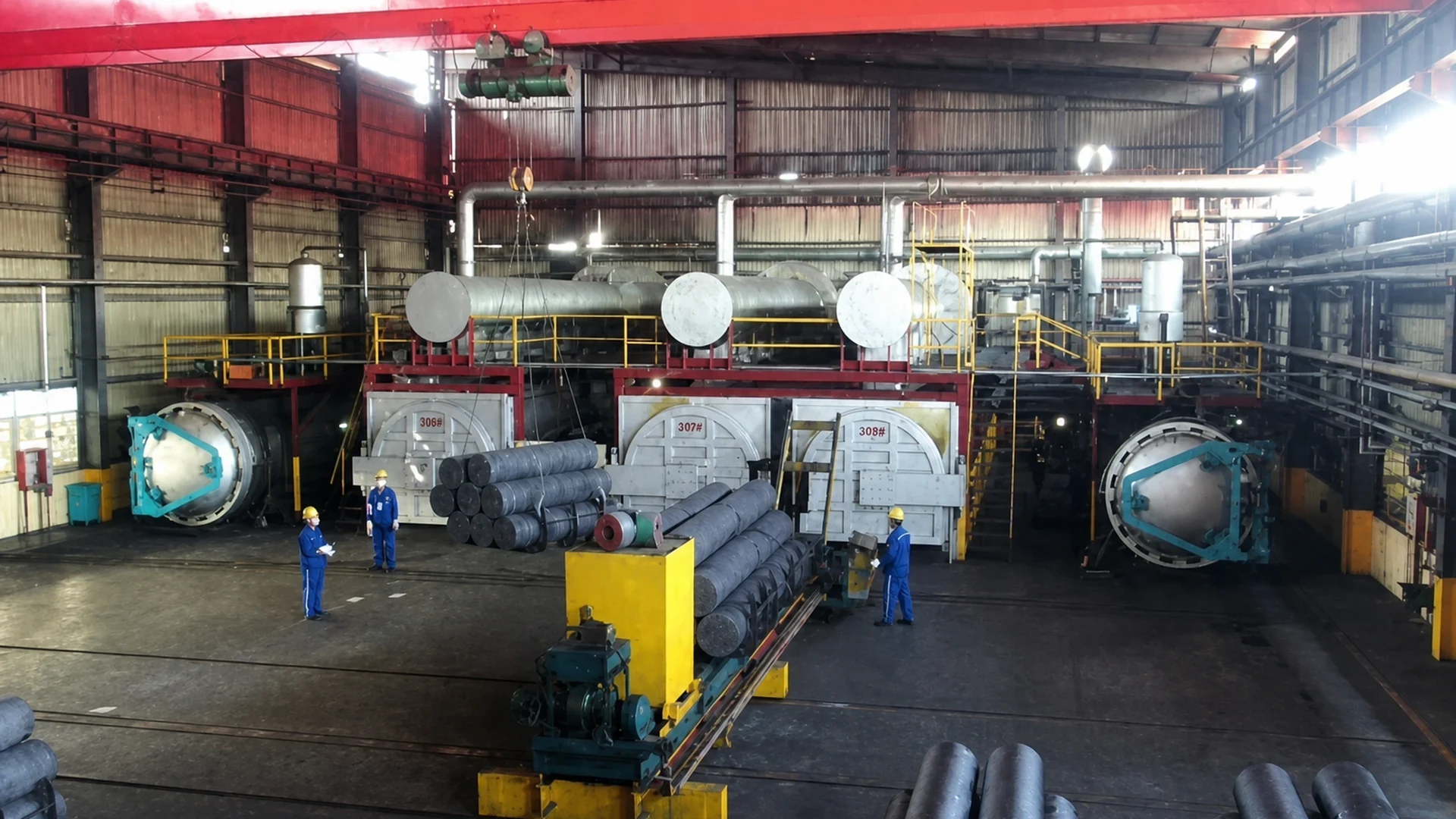 Yuheng Heavy graphite electrode factory video